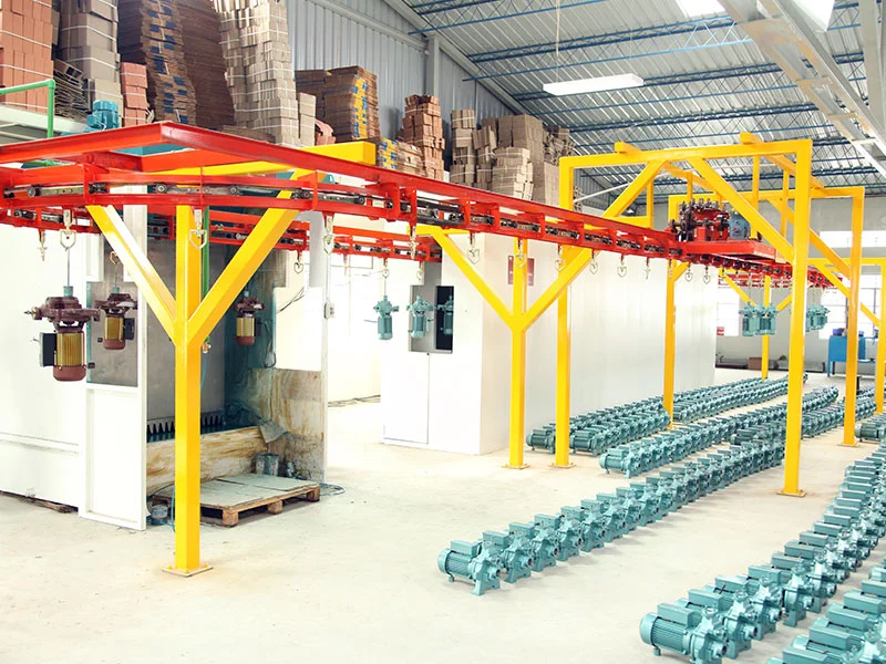 Industrial conveyor spray booth